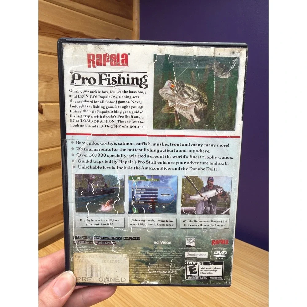 Rapala Pro Fishing PS2 PlayStation 2 Tested Working Damaged‎ Artwork